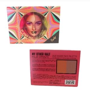 🆕️RUDE My Other Half Duo Blush Palette - Vibrant Orange & Subtle Tan